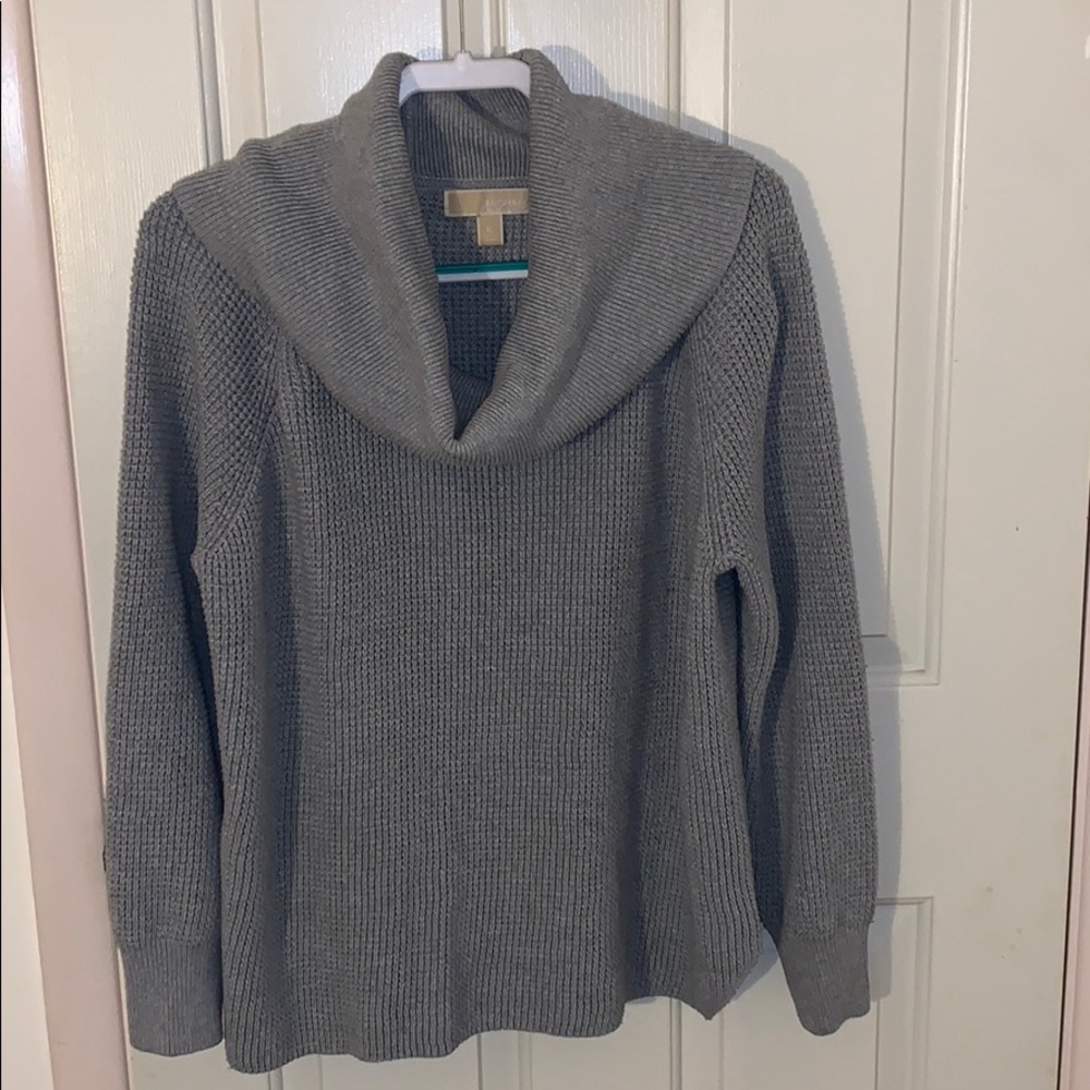 Michael Kors cowl neck waffle knit sweater